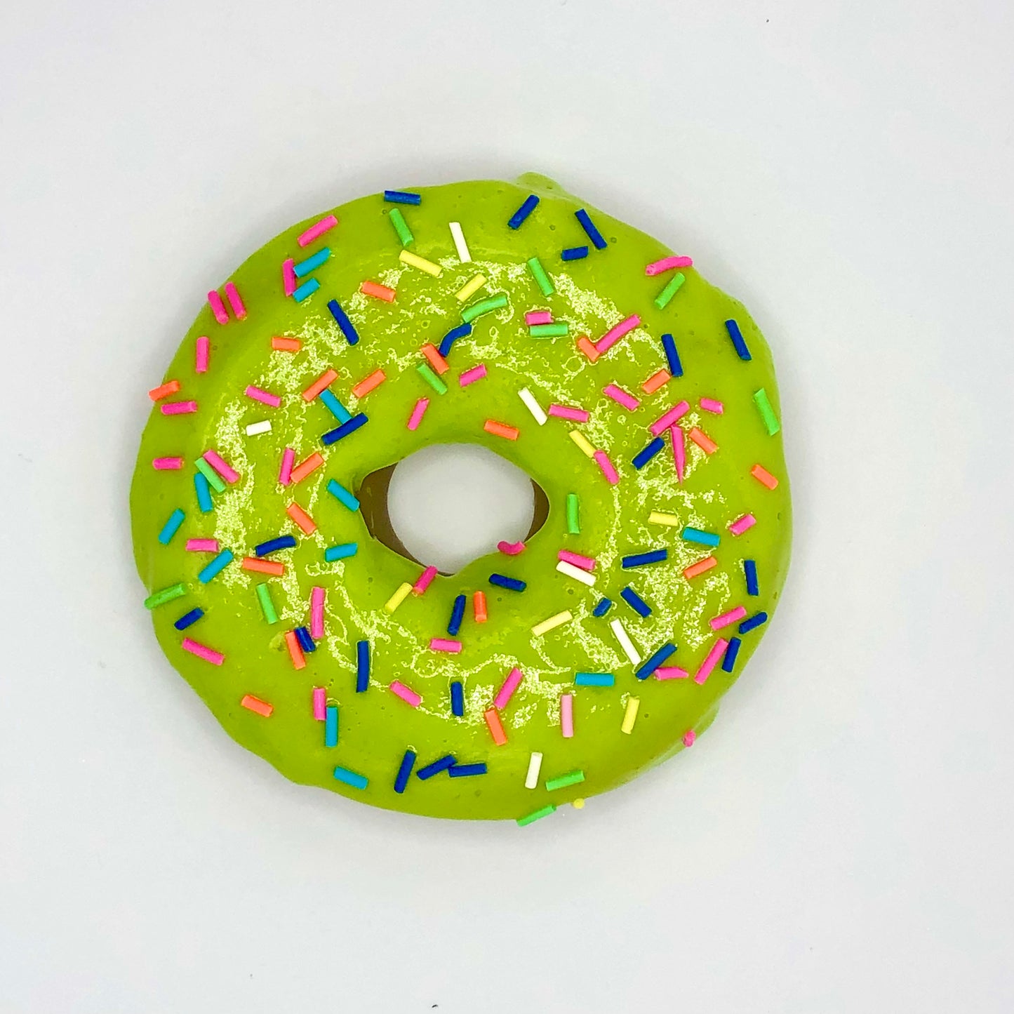 Lime Green Frosting LARGE Donut with Sprinkles