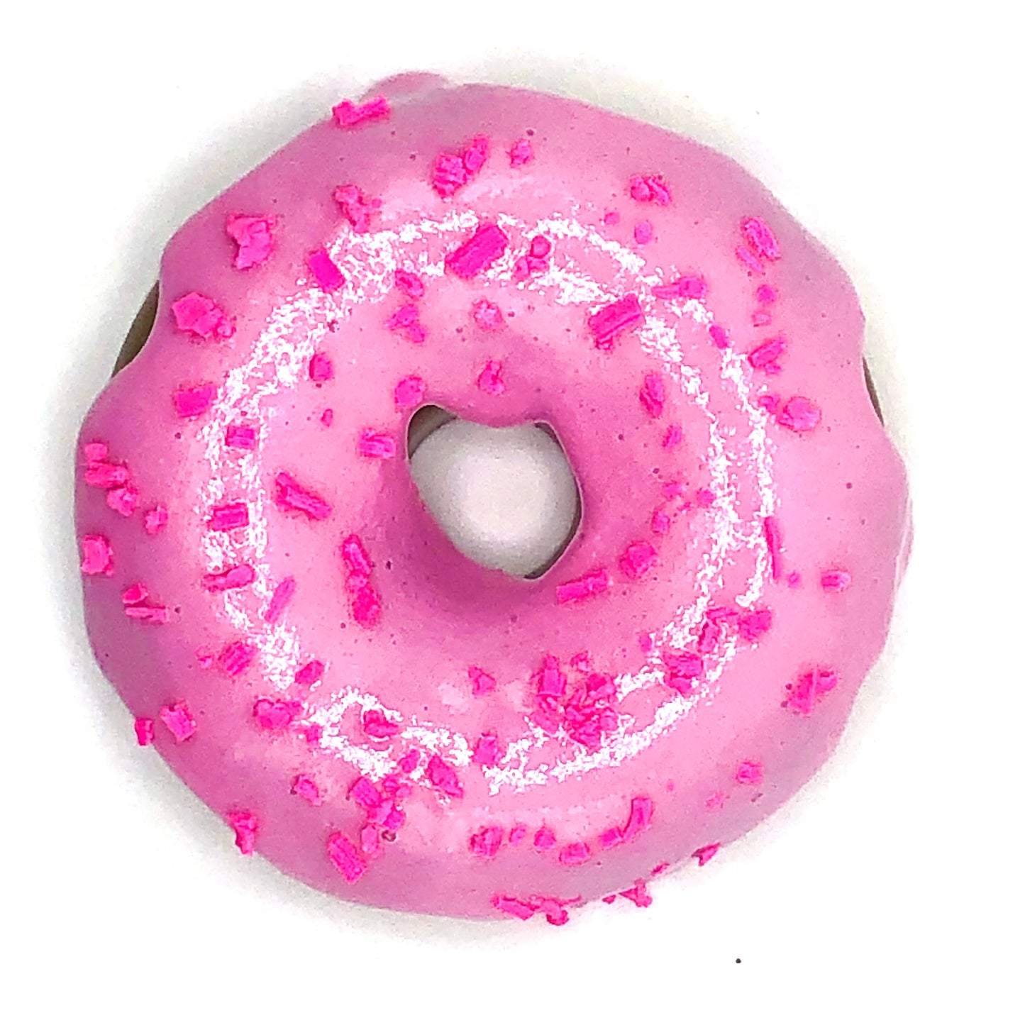 Princess Pink Frosting Resin MINI Donut with Dark Pink Sprinkles