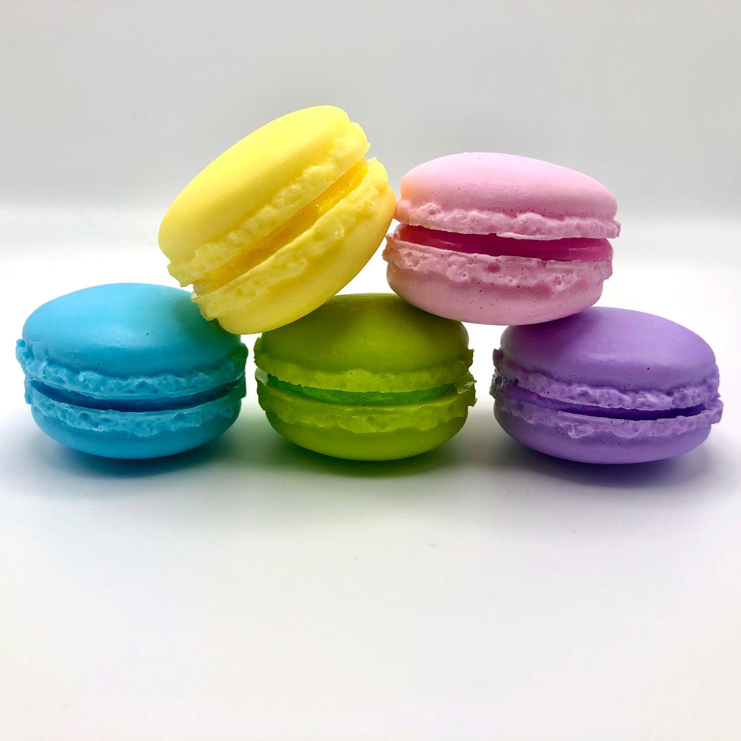 LARGE Rainbow Macarons, Set of 5