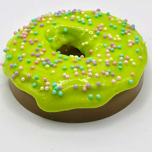 Lime Green Frosting Resin MINI Donut with Pastel Non-Pareils