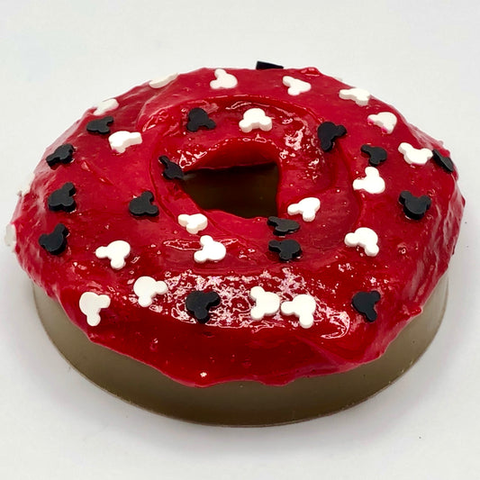 Red Frosting Resin MINI Chocolate Donut with Mouse Ears Sprinkles