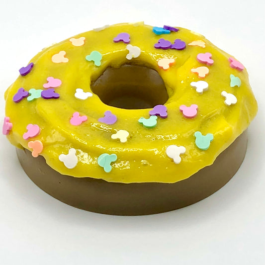 Yellow Frosting Resin MINI Donut with Mouse Ears Sprinkles