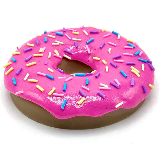 Bubble Gum Pink Frosting LARGE Donut with Sprinkles