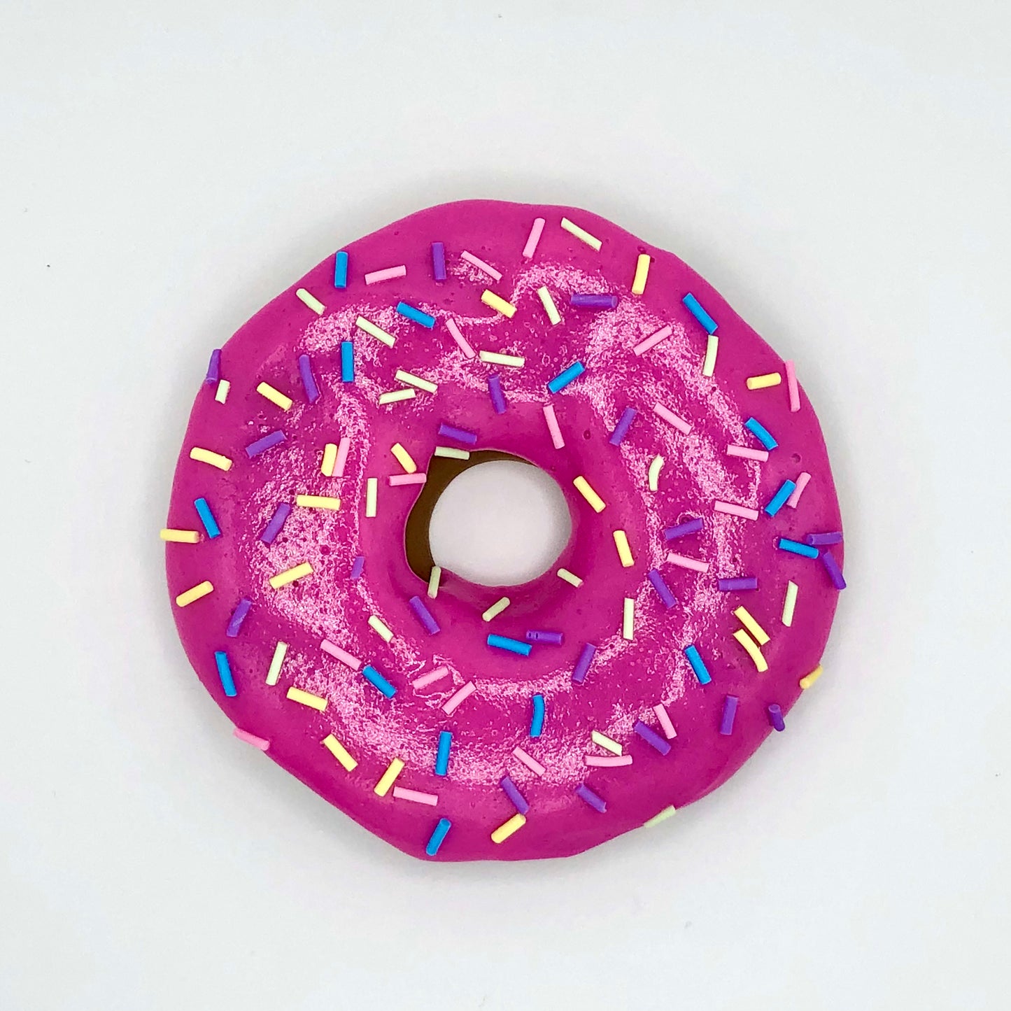 Bubble Gum Pink Frosting LARGE Donut with Sprinkles