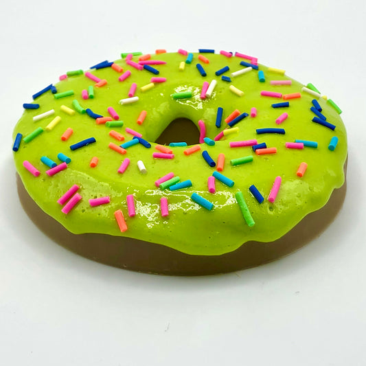 Lime Green Frosting LARGE Donut with Sprinkles