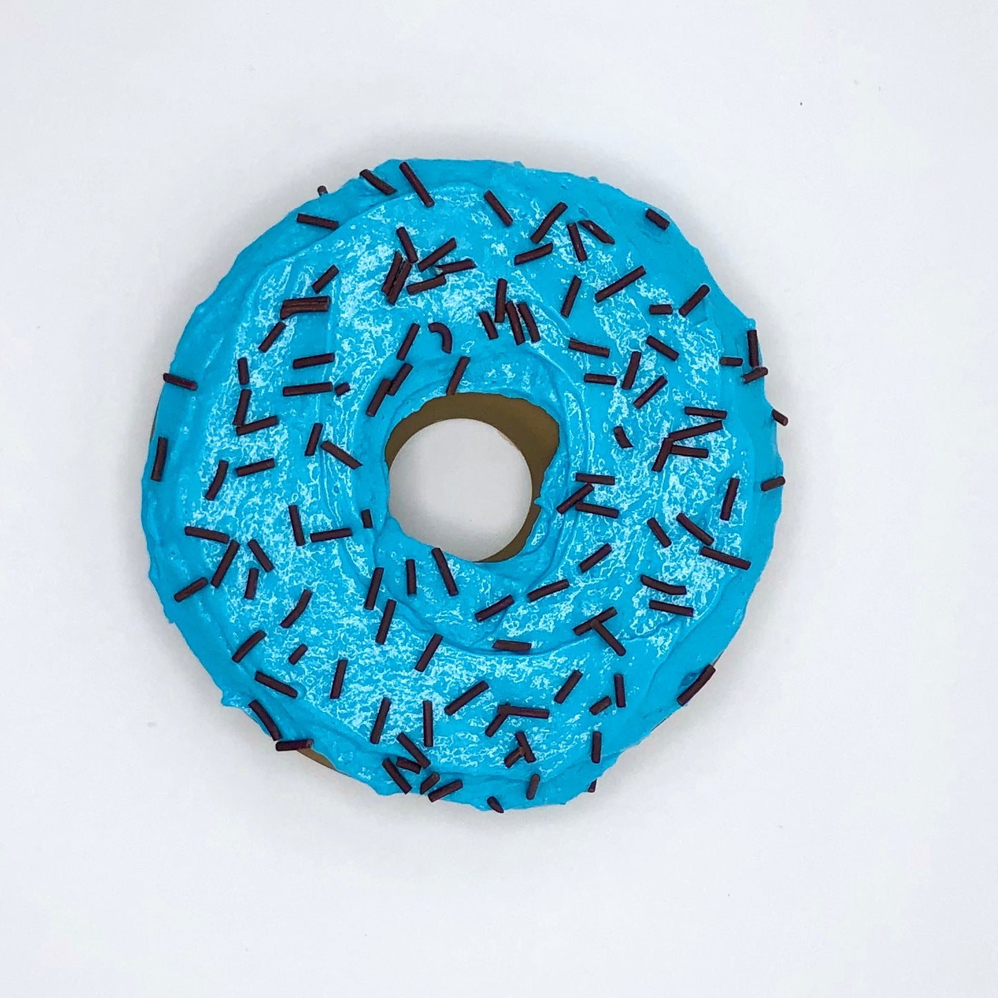 Cookie Monster Blue Frosting LARGE Donut with Chocolate Sprinkles