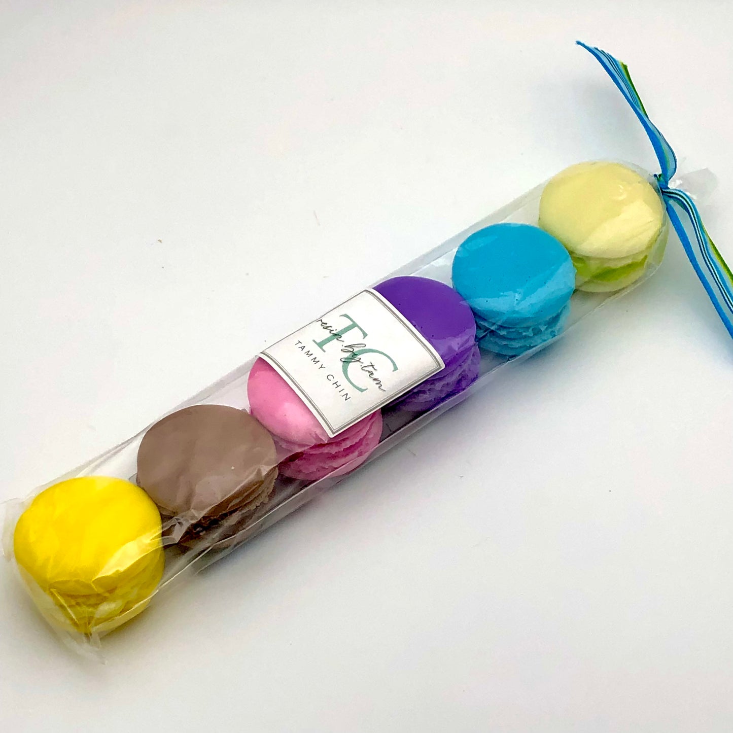 SMALL Rainbow Macarons, Set of 6