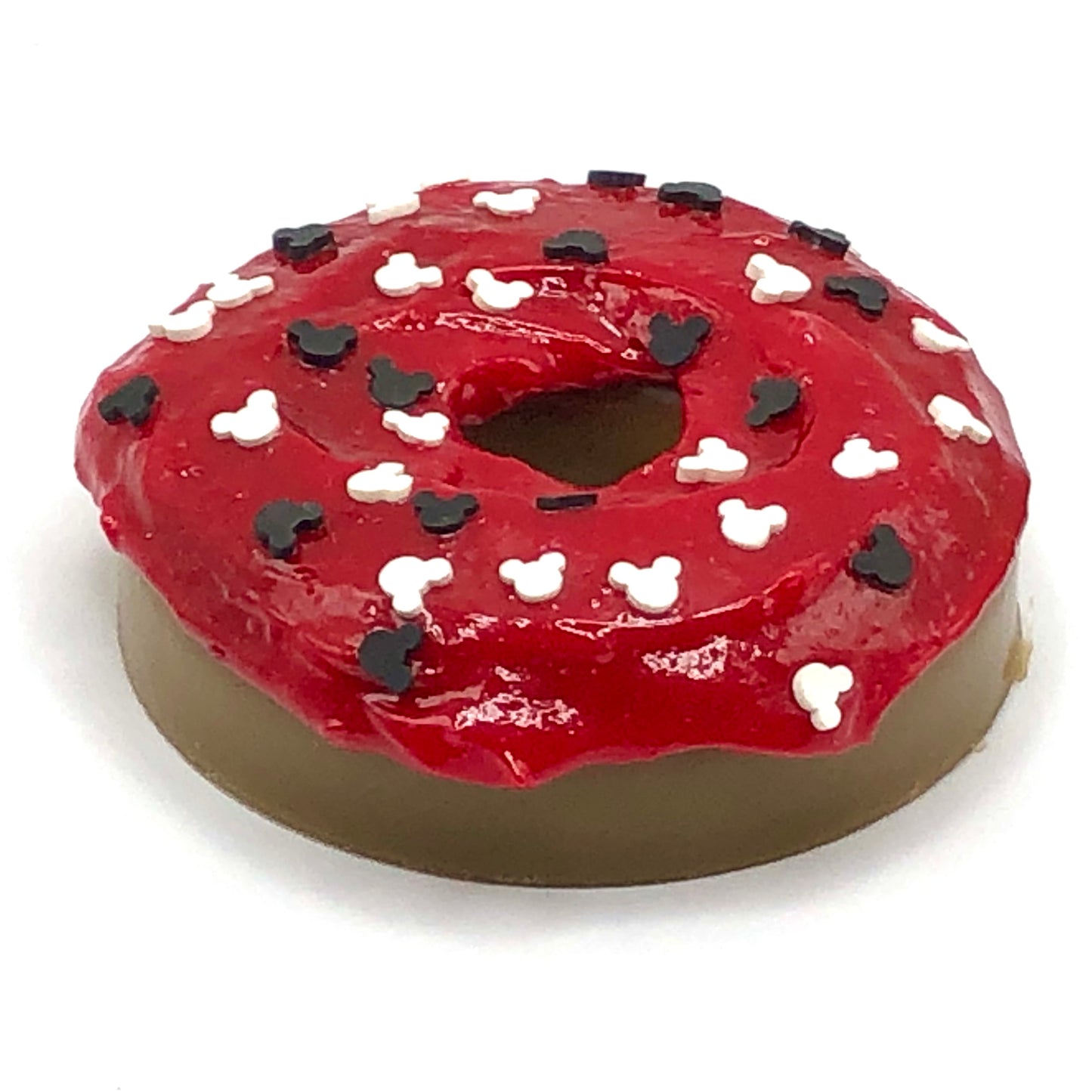 Red Frosting Resin MINI Chocolate Donut with Mouse Ears Sprinkles