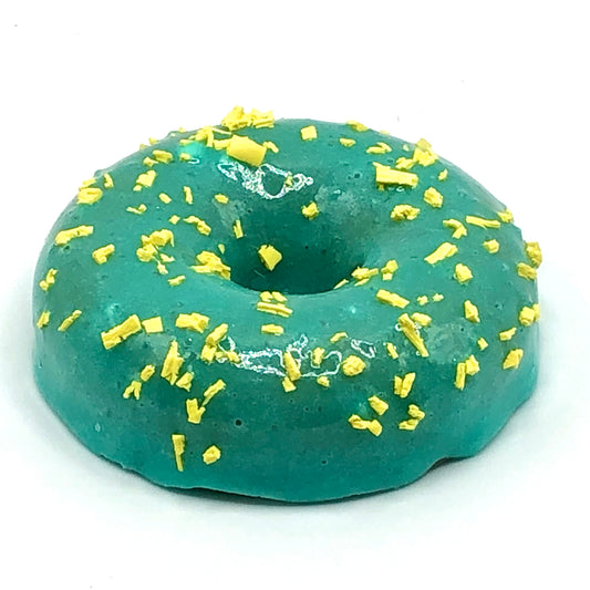 Kelly Green Frosting Resin MINI Donut with Yellow Sprinkles