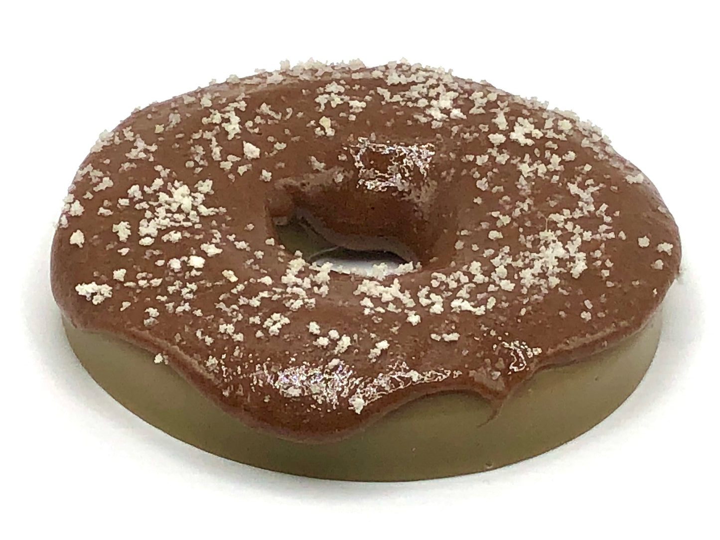 Chocolate Frosting LARGE Donut with Coconut Shavings