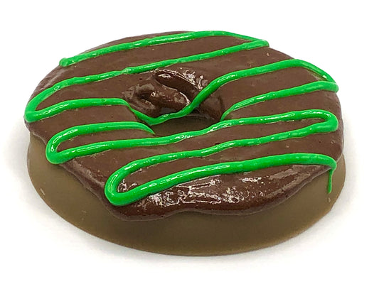 Chocolate Frosting LARGE Donut with Green Drizzle