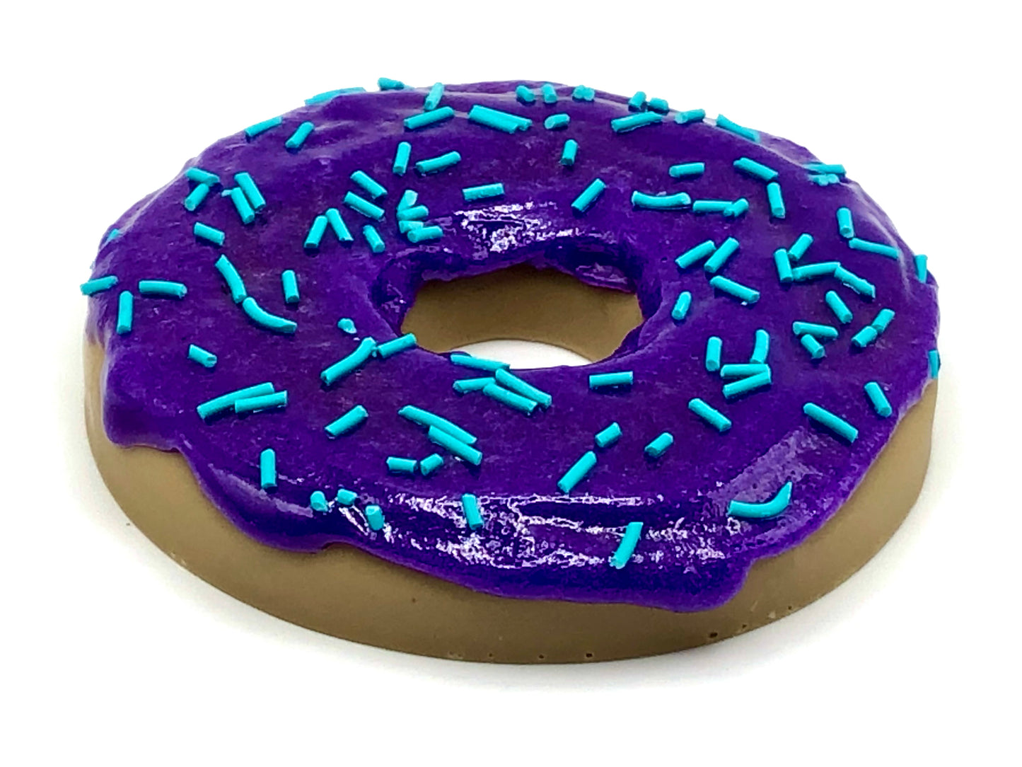 Violet Frosting LARGE Donut with Bright Blue Jimmies Sprinkles