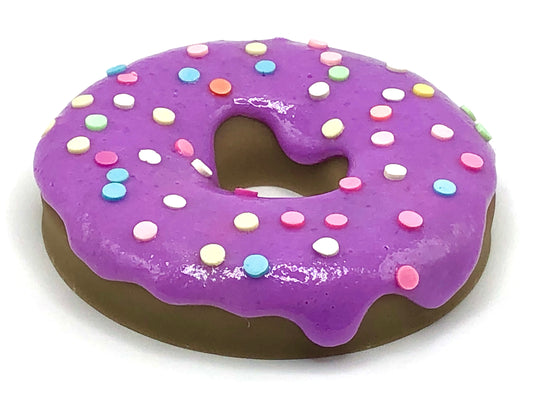 Purple Frosting LARGE Donut with Pastel Confetti Sprinkles