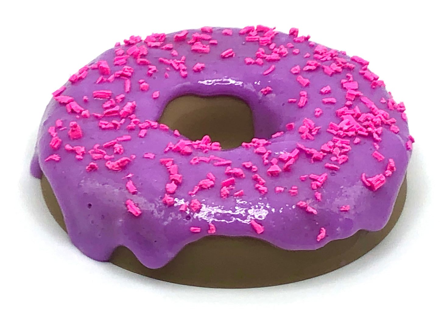 Purple Frosting LARGE Donut with Bright Pink Sprinkles