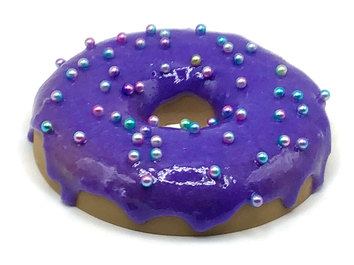 Ube Frosting LARGE Donut with Pastel Pearls Sprinkles