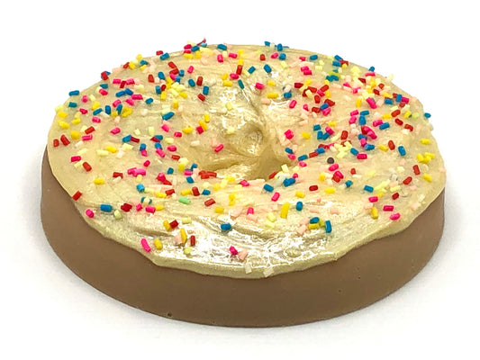 Creamy Yellow Frosting LARGE Donut with Rainbow Sprinkles