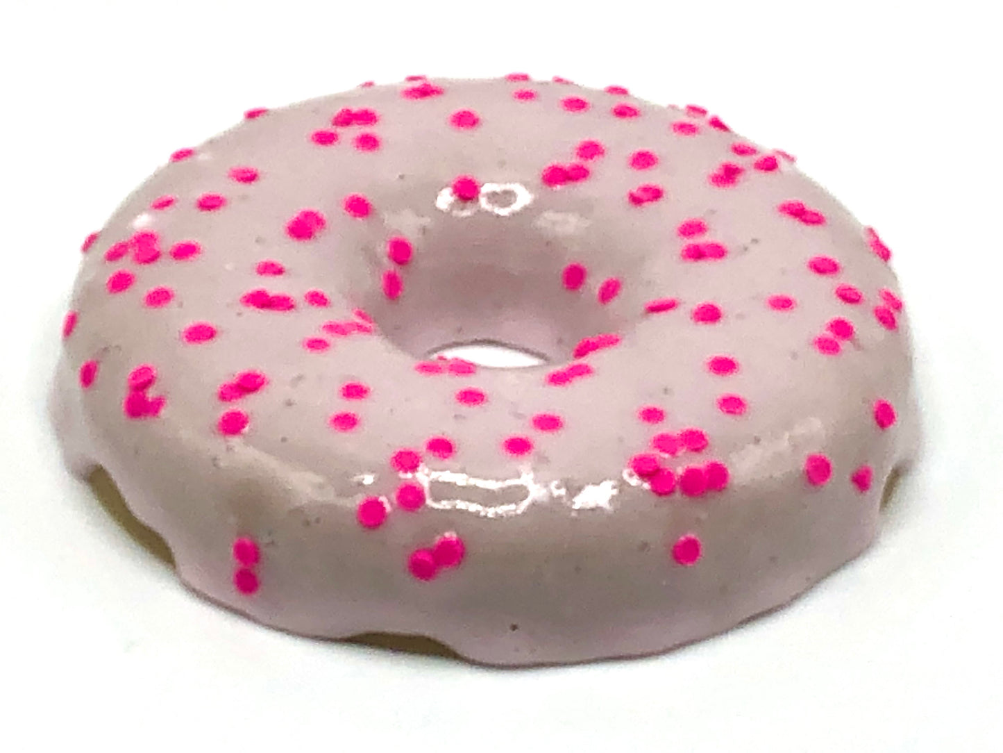 Blush Pink Frosting LARGE Donut with Hot Pink Sprinkles