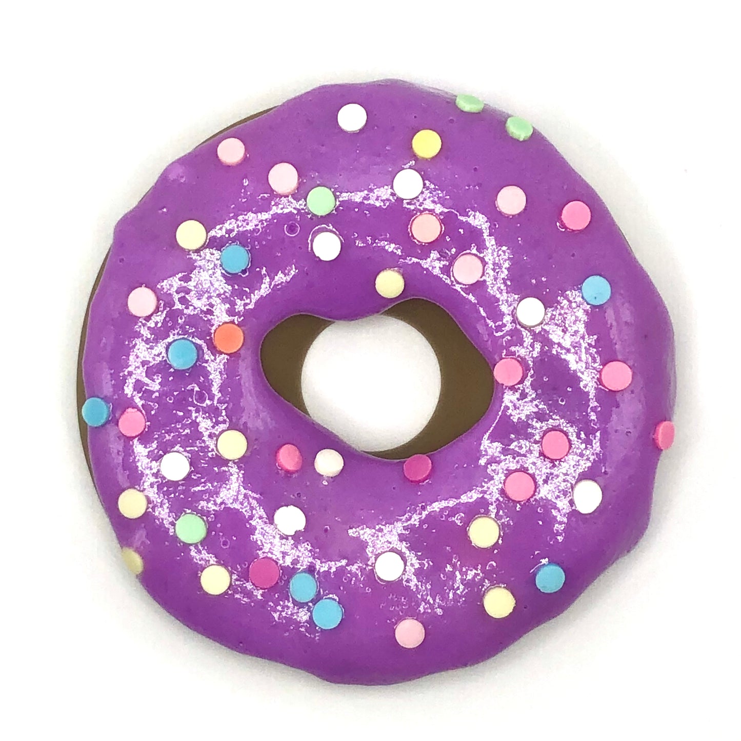 Purple Frosting LARGE Donut with Pastel Confetti Sprinkles