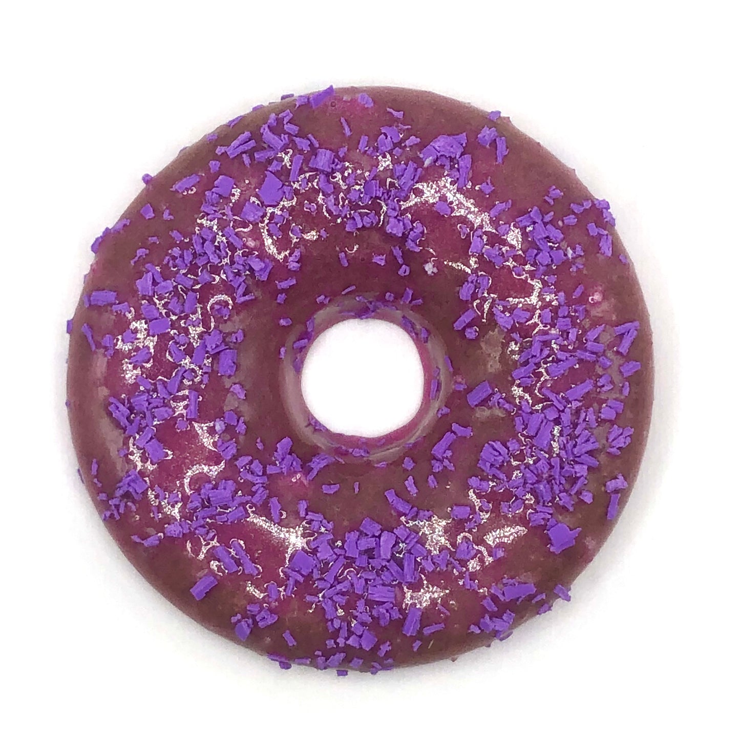 Dark Pink Frosting LARGE Donut with Purple Sprinkles