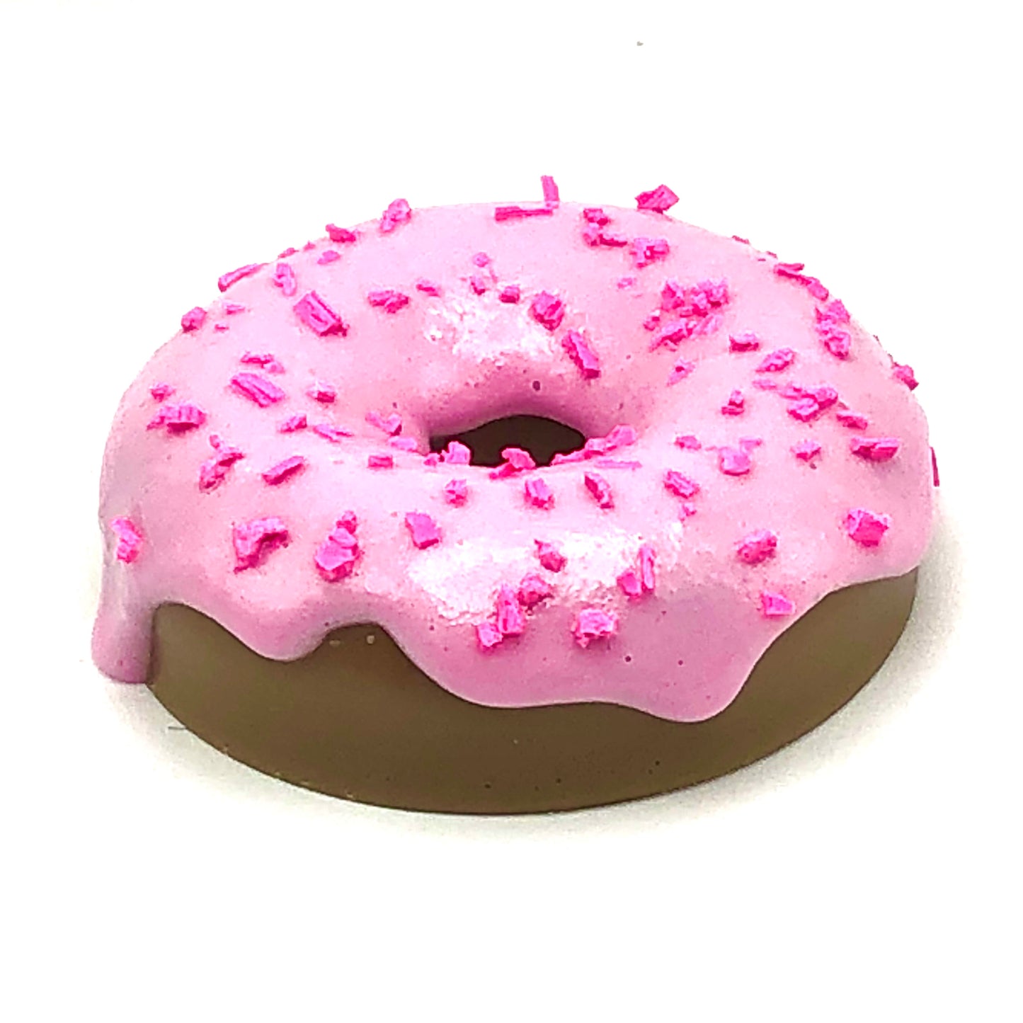 Princess Pink Frosting Resin MINI Donut with Dark Pink Sprinkles