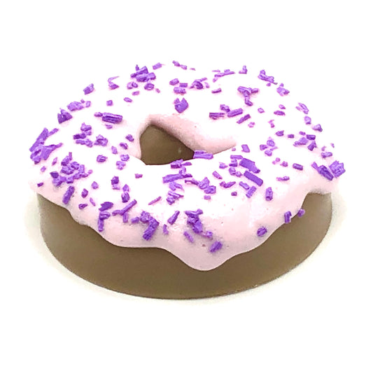 Light Pink Frosting Resin MINI Donut with Purple Sprinkles