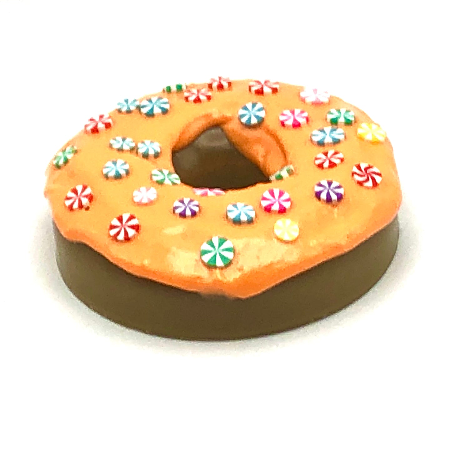 Orange Frosting Resin MINI Donut with Candy Sprinkles