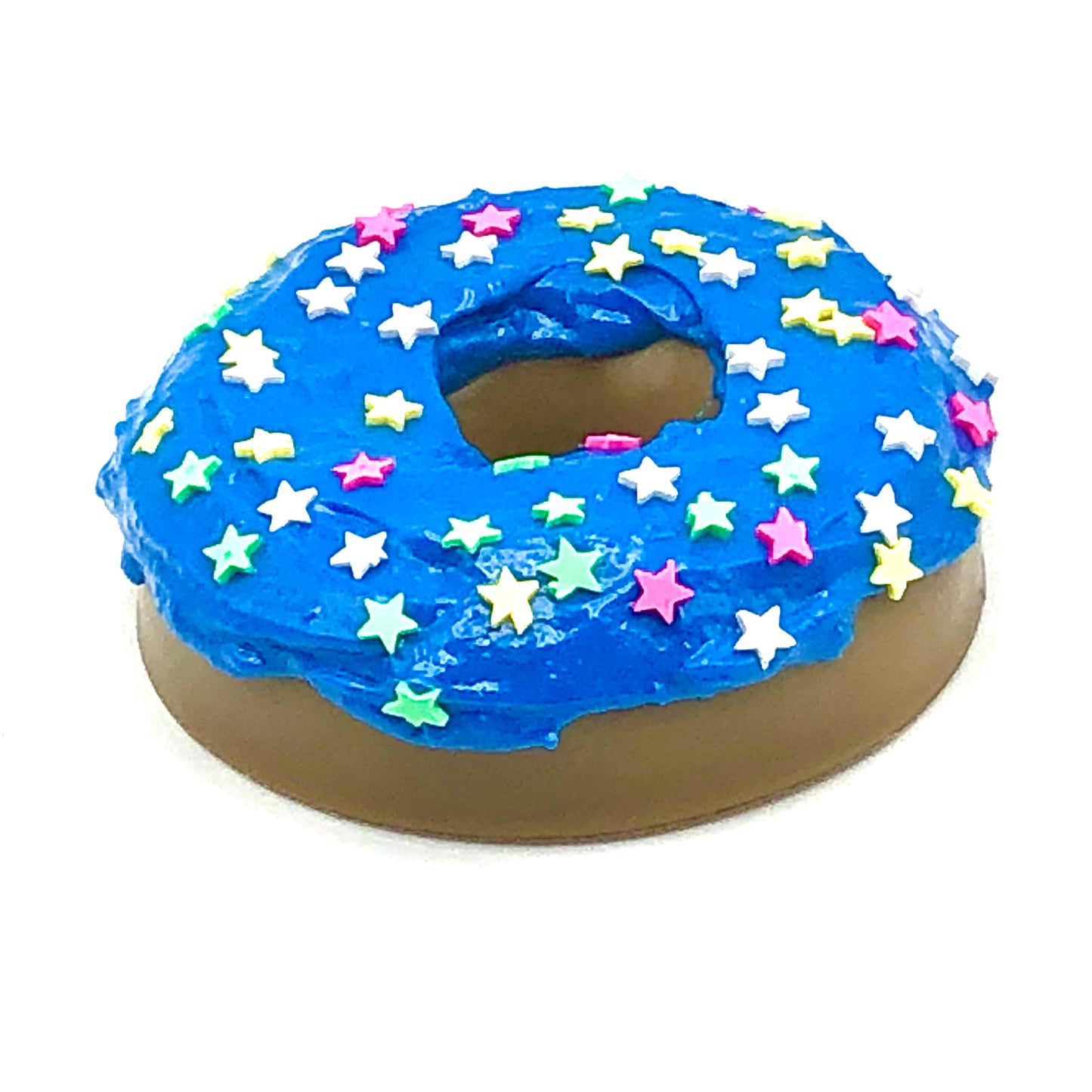 Royal Blue Frosting Resin MINI Donut with Rainbow Stars Sprinkles