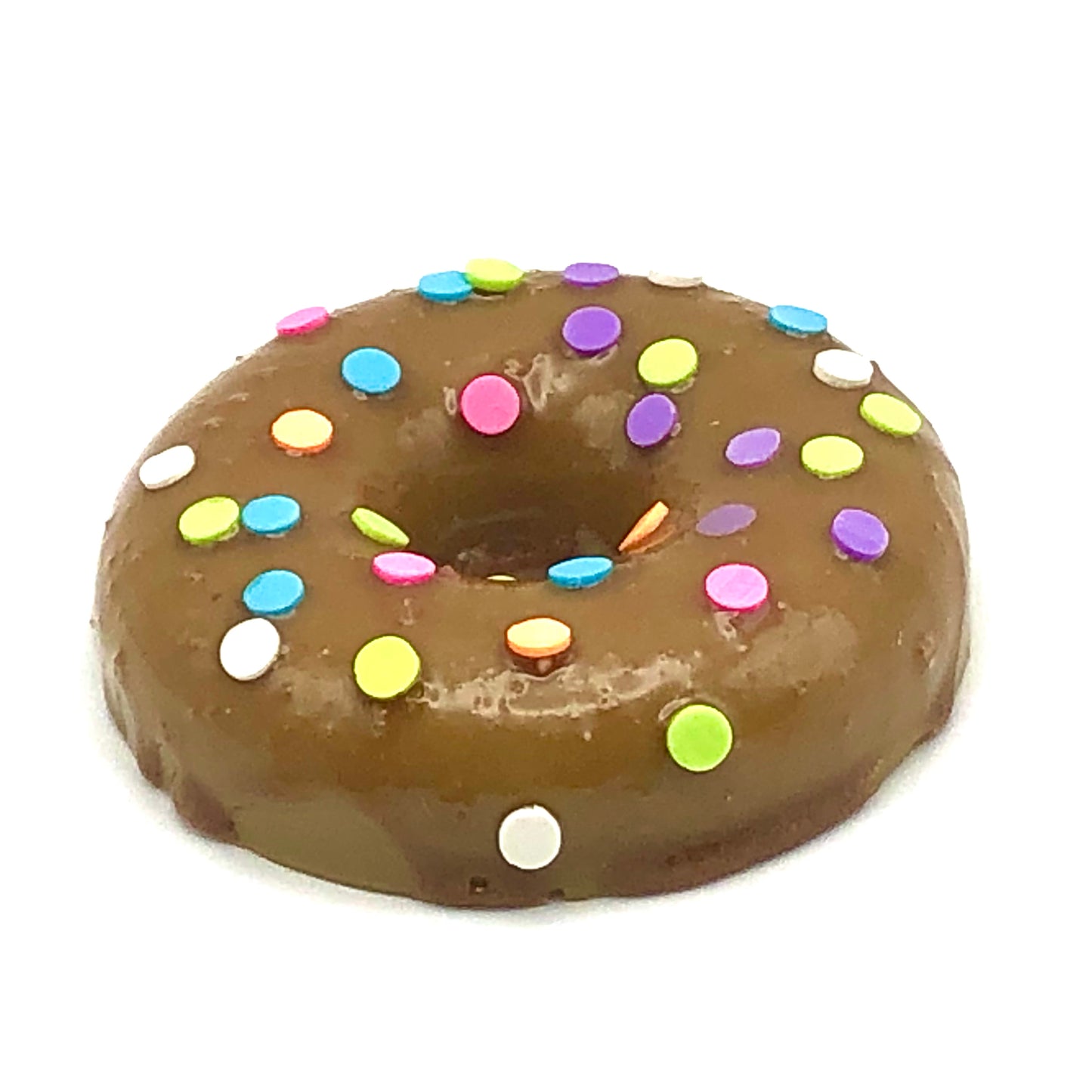 Maple Frosting Resin MINI Donut with Rainbow Confetti Sprinkles (Copy)