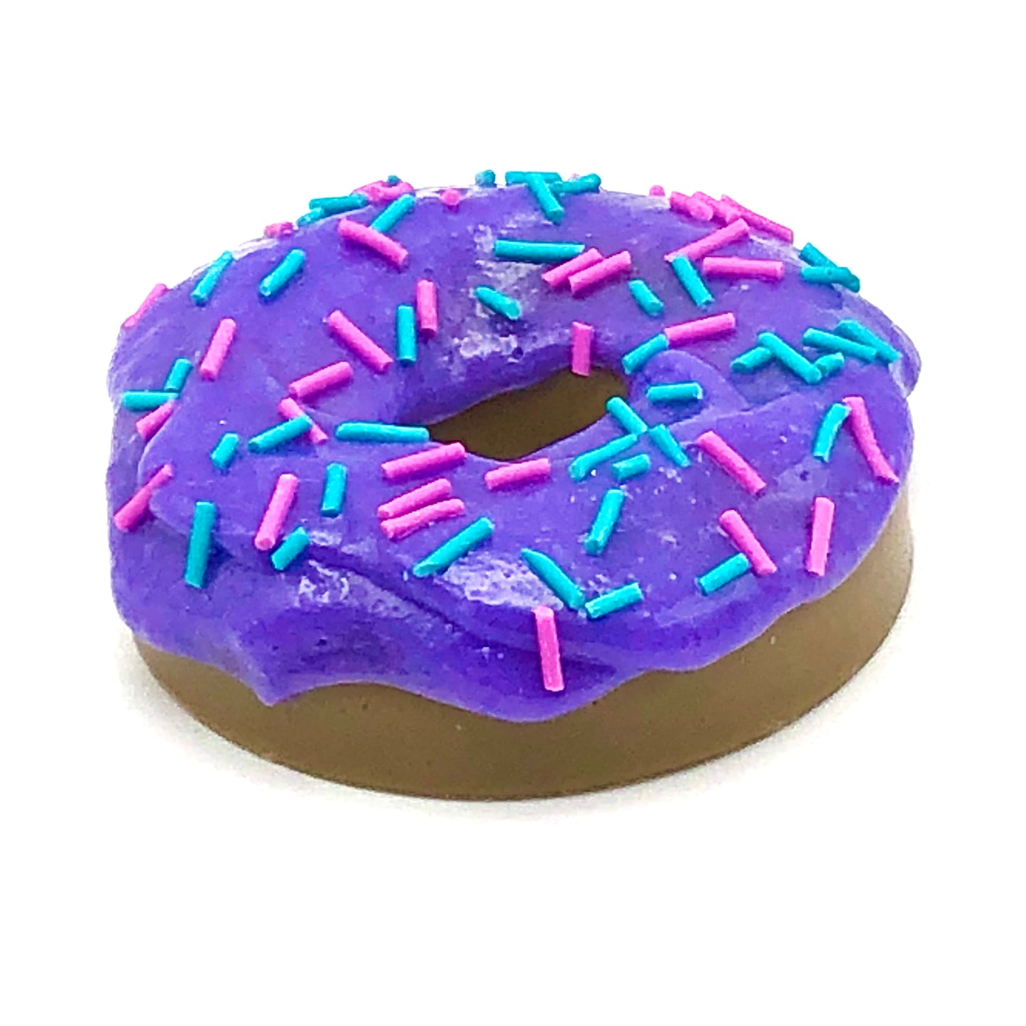 Ube Frosting Resin MINI Donut with Violet and Blue Jimmies Sprinkles