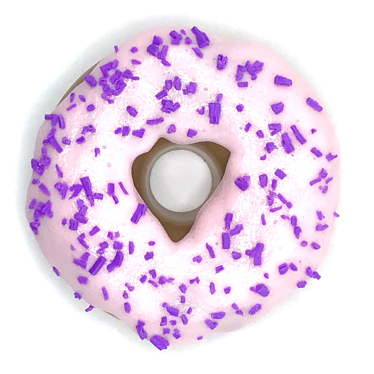 Light Pink Frosting Resin MINI Donut with Purple Sprinkles