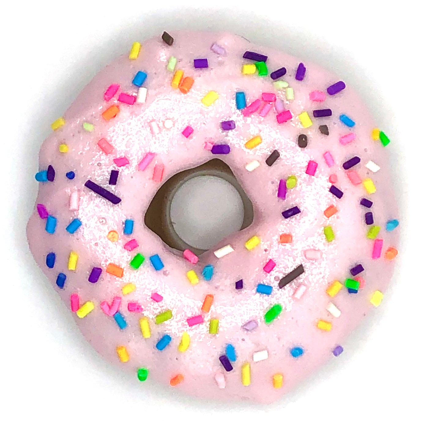 Light Pink Frosting Resin MINI Donut with Rainbow Sprinkles