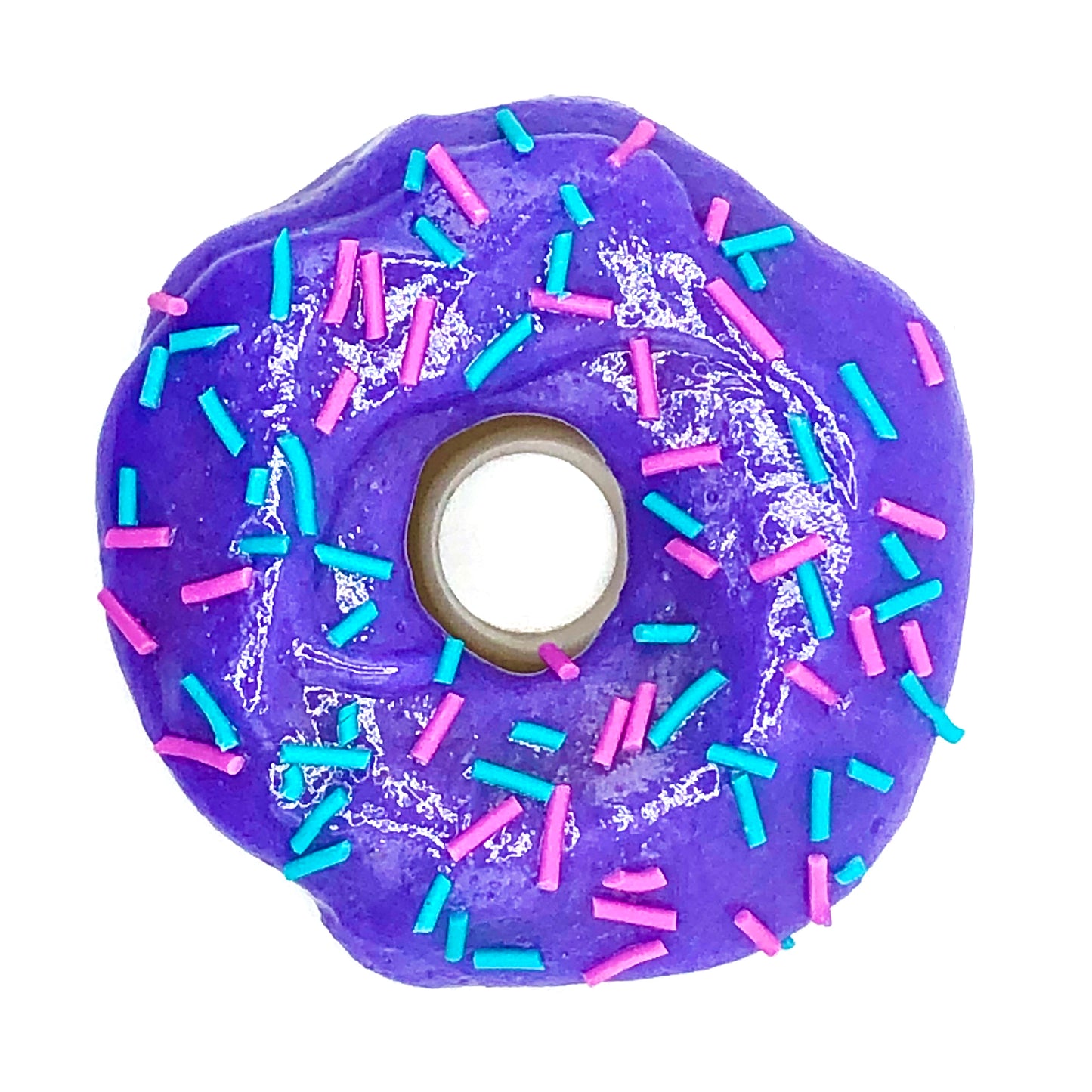 Ube Frosting Resin MINI Donut with Violet and Blue Jimmies Sprinkles